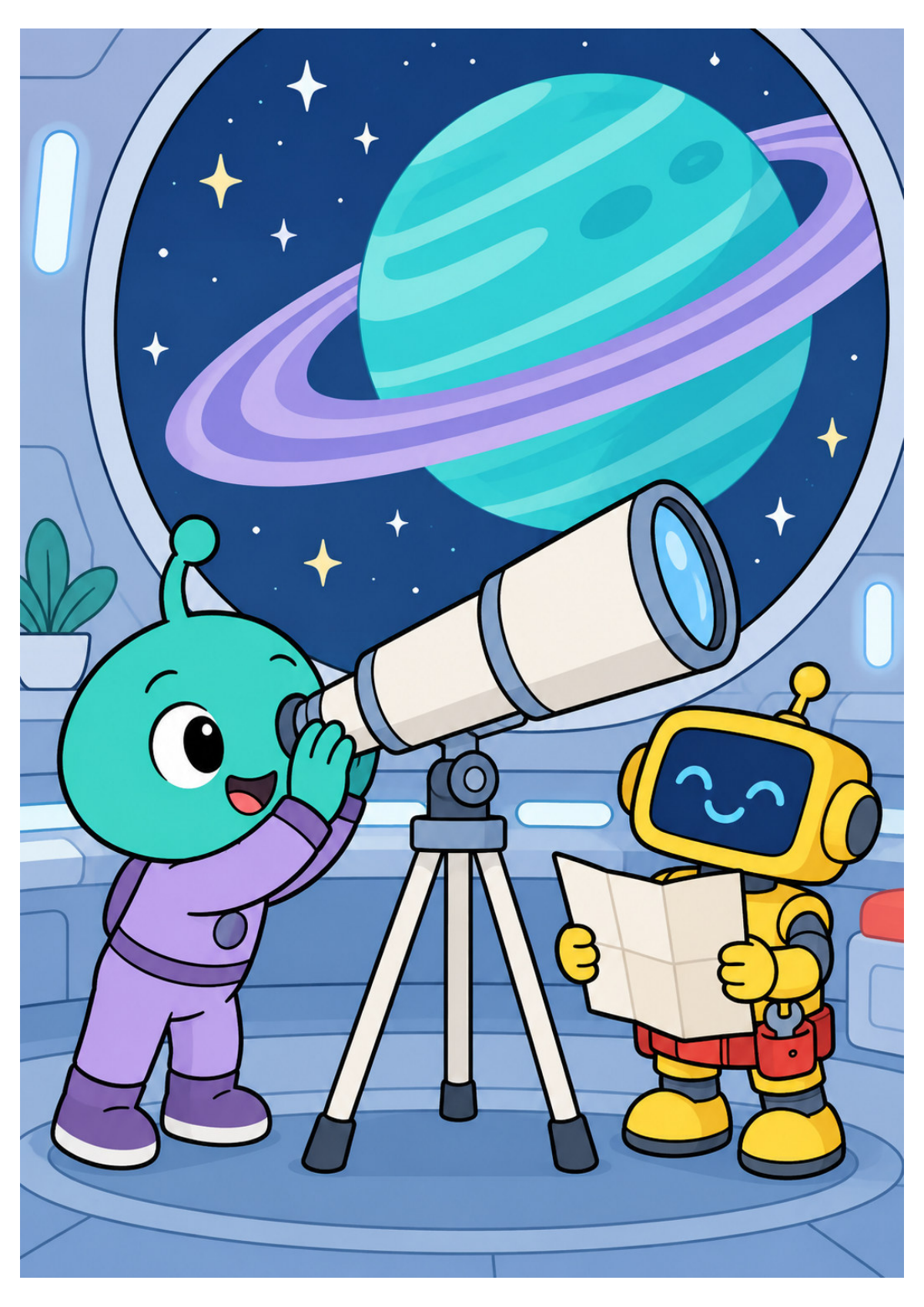 Rocket Pals — Colored interior example