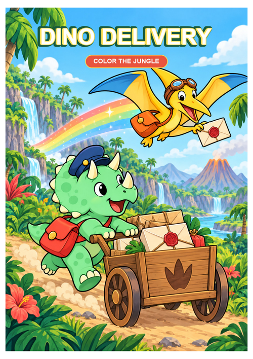 Dino Delivery — English-language cover