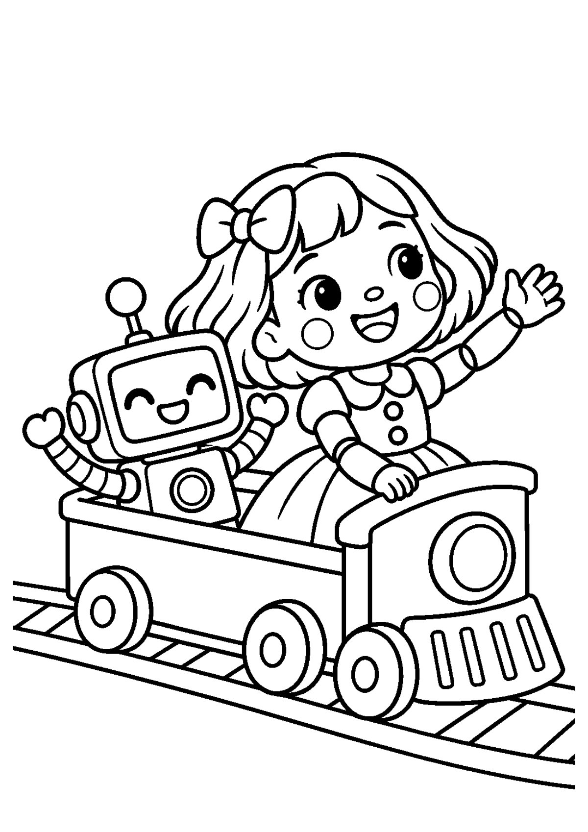 Toy Shop Pals — Black-and-white coloring page